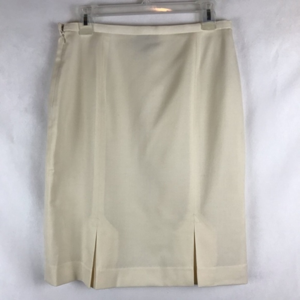 Pendleton Lined Wool Skirt Winter White Size 6p - image 3
